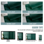 Ebesto Green Window Sheer Curtains 45 Inches Length, Voile Short Curtains for Christmas, Modern Soft Window Drapes 2 Panels Set, Top Dual Rod Pocket, Hunter Green, 2x42Wx45L Inches