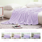 Exclusivo Mezcla Soft Fleece Bed Blanket King Size, 90”x104”, Lilac Purple