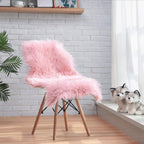 Ciicool Faux Sheepskin Rug Soft Faux Fur Rugs Pink Fluffy Rugs 2x3 Feet