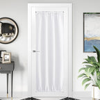 NICETOWN 1 Panel Blackout Door Curtain, Thermal Insulated Privacy Window Covering for Patio French Front Door Sidelight Curtain, Rod Pocket and Ceiling Track, W36 x L72 inch, Pure White