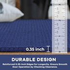 KOZYFLY Runners for Hallways 2x8 ft Washable Kitchen Runner Non Slip Rubber Backed Hall Runners Cotton Entryway Runner Rugs Floor Carpet for Indoor Backdoor Bedroom Kitchen, Royal Blue/Navy