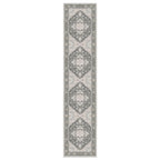 OPPODREAM Soft Area Rugs 2x10, Persian-Inspired Washable Rug, Greenish Grey