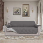 Easy-Going Reversible Couch Cover, 4 Seater Sofa, Gray/Light Gray