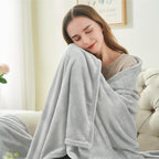BEDELITE Fleece Blanket Light Grey Throw Blankets for Couch & Bed, Luxury Plush Cozy Fuzzy 50x60 inches, Super Soft Warm Lightweight Throw for Travel Camping