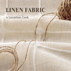 Boho Blackout White Plaid Curtains 84 Inch Beige Linen Blend Drapes with Tassels 2 Panels, Cotton Embroidered Farmhouse Curtains for Living Room Bedroom Rustic Vintage Decor