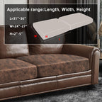 ANARACHON Leather Look Couch Cushion Covers Sofa Seat Slipcovers Sets Couches Furniture Protector for Sectional Armchair Loveseat Pets Kids Stretch Spandex Fabric (2 Cushion Sofa, Dark Brown)