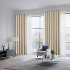 CUCRAF Light Beige Blackout Curtains 45 inch Length 2 Panels Set, Rod Pocket Room Darkening Drapes for Bedroom Living Room, Insulated Thermal Light Blocking Window Curtain (W52 x L45 Inch)