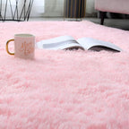 Shag Area Rugs for Bedroom Living Room,6X9 Ultra Soft Fluffy Area Rugs for Dorm, Indoor Carpet Nursery Rugs for Kids Girl Room Home Decor, Pink