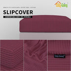 Easy-Going Stretch Loveseat Cushion Cover Sofa Cushion Furniture Protector Sofa Seat Sofa Slipcover Sofa Cover Soft Flexibility with Elastic Bottom(Loveseat Cushion, ASH Rose)