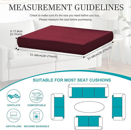 12 Piece Outdoor Cushion Covers, Patio Sofa Cushion Covers, Stretch Fit