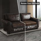 ANARACHON Leather Look Couch Cushion Covers Sofa Seat Slipcovers Sets Couches Furniture Protector for Sectional Armchair Loveseat Pets Kids Stretch Spandex Fabric (2 Cushion Loveseat, Brown)