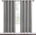NICETOWN Silver Grey Room Darkening Curtain Panels 78" Long for RV, Play Room, Studio, Heat Block Out and Keep Warm Drapes Window Treatment Drapes for Doorway Entryway Patio (55" Width, 2 Panels)