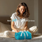 BEDELITE Fleece Throw Blanket for Couch & Bed - 3D Jacquard Decorative Jewel Blue Blanket, Super Soft and Cozy Warm Fuzzy Blanket All Seasons Suitable, 60x80Inches