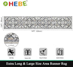 HEBE Hallway Runner Rug 2'8''x14' Washable Vintage Distressed Area Rugs Non Slip Laundry Rug Runner Boho Floor Carpet Runners for Hallways Entryway Laundry Room Kitchen Bathroom