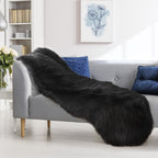 Ciicool Ultra Soft Faux Sheepskin Fur Rug 2x6 Feet Fluffy Rug for Bedroom
