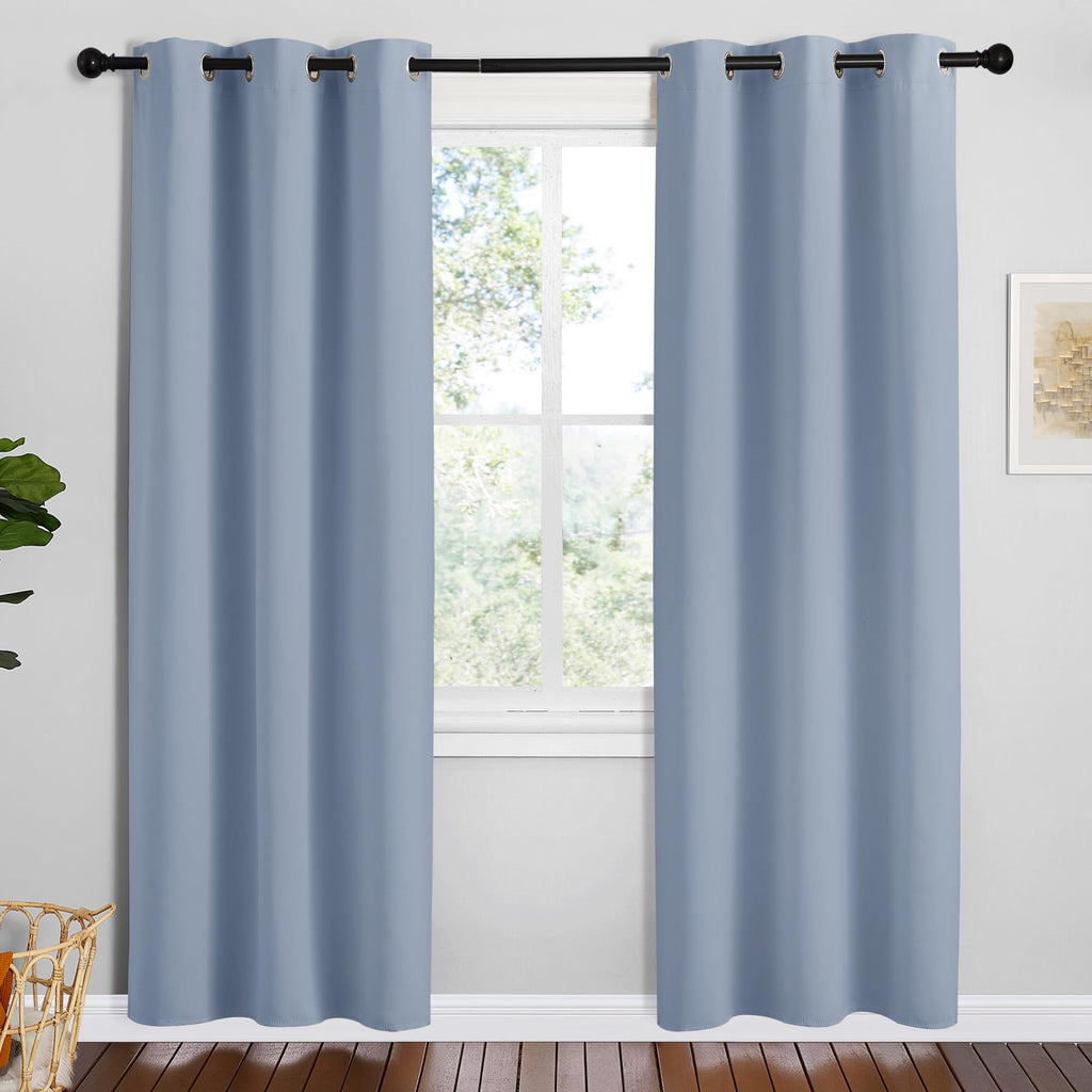 NICETOWN Navy Blackout Curtains for Kid's Room 42" Wide x 78" Long 2 Panels