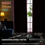 Deconovo Living Room Curtains 63 Inches Long, Blackout Curtains for Bedroom