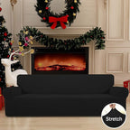 Easy-Going Stretch 4 Seater Oversized Sofa Couch Cover Black