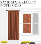 NICETOWN Blackout Curtains and Drapes - Thermal Insulated Solid Rod Pocket Blackout Draperies/Panels (Burnt Orange, 1 Pair, 42 by 45 inches)