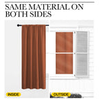 NICETOWN Blackout Curtains and Drapes - Thermal Insulated Solid Rod Pocket Blackout Draperies/Panels (Burnt Orange, 1 Pair, 52 by 95 inches)