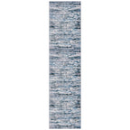 Lansny Modern Abstract Runner Rug 3x10, Grey Blue White Washable Kitchen Runner Non-Slip Soft Hallway Rug Runner Thin Print Faux Wool Carpet for Entryway Bedroom Laundry Room Indoor Home Office Decor