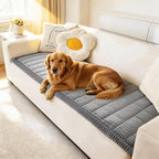 Couch Cover for Dogs Washable, Fuzzy Pet Couch Covers for 3 Cushion Sofa Pet Friendly, Non Slip Sofa Cover (Blue-Grey, 27.6" x 82.7"/70 x 210cm)
