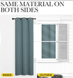 NICETOWN Modern Blackout Curtains Noise Reducing, Thermal Insulated and Privacy Room Darkening Drape Panels for Boy's Guest Room Door Small Short Window (Greyish Blue, 2 Panels, W42 x L68 -Inch)