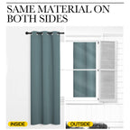 NICETOWN Modern Blackout Curtains Noise Reducing, Thermal Insulated and Privacy Room Darkening Drape Panels for Boy's Guest Room Door Window (Greyish Blue, 2 Panels, W55 x L90 -Inch)