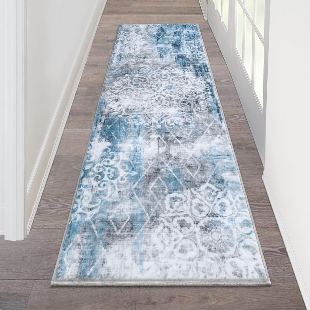 HEBE Hallway Runner Rug 2'x6', Washable Non Slip Kitchen Rug Runner