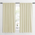 NICETOWN Blackout Curtains for Bedroom, Home Decorations Thermal Insulated Solid Rod Pocket Blackout Drapes for Cafe (Beige, One Pair, 62 x 63-inch)