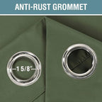 H.VERSAILTEX Blackout Curtain for Living Room Thermal Insulated Window Treatment Curtain 54 inch Length Energy Saving Solid Grommet Top Blackout Drape, One Panel, Bronze Green, 52" W x 54" L
