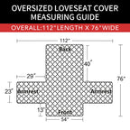 Easy-Going Reversible Couch Cover, 2 Cushion Sofa, Ivory/Ivory