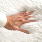 MIULEE Luxury Super Soft Fluffy Area Rug Faux Fur Plush Large Sheepskin Rug Decorative Christmas Shaggy Carpet for Bedside Sofa Floor Nursery 3 x 5 Feet, White