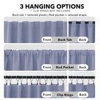 Deconovo Rod Pocket and Back Tab Blackout Curtains for Living Room Thermal Insulated Room Darkening Curtains 42Wx95L Inch Light Purple 2 Panels