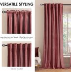 MIULEE Velvet Curtains 84 inches 2 Panels - Luxury Blackout Curtains for Bedroom Living Room Thermal Insulated Super Soft Window Drapes Rod Pocket & Back Tab, Dusty Rose Pink, W52 x L84 inches