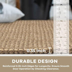 KOZYFLY Extra Long Runners for Hallways 3x20 ft Washable Kitchen Runner Non Slip Rubber Backed Hallway Rug Cotton Entryway Runner Rug Floor Carpet for Indoor Hall, Kitchen, Stair, Tan/Orange/Brown