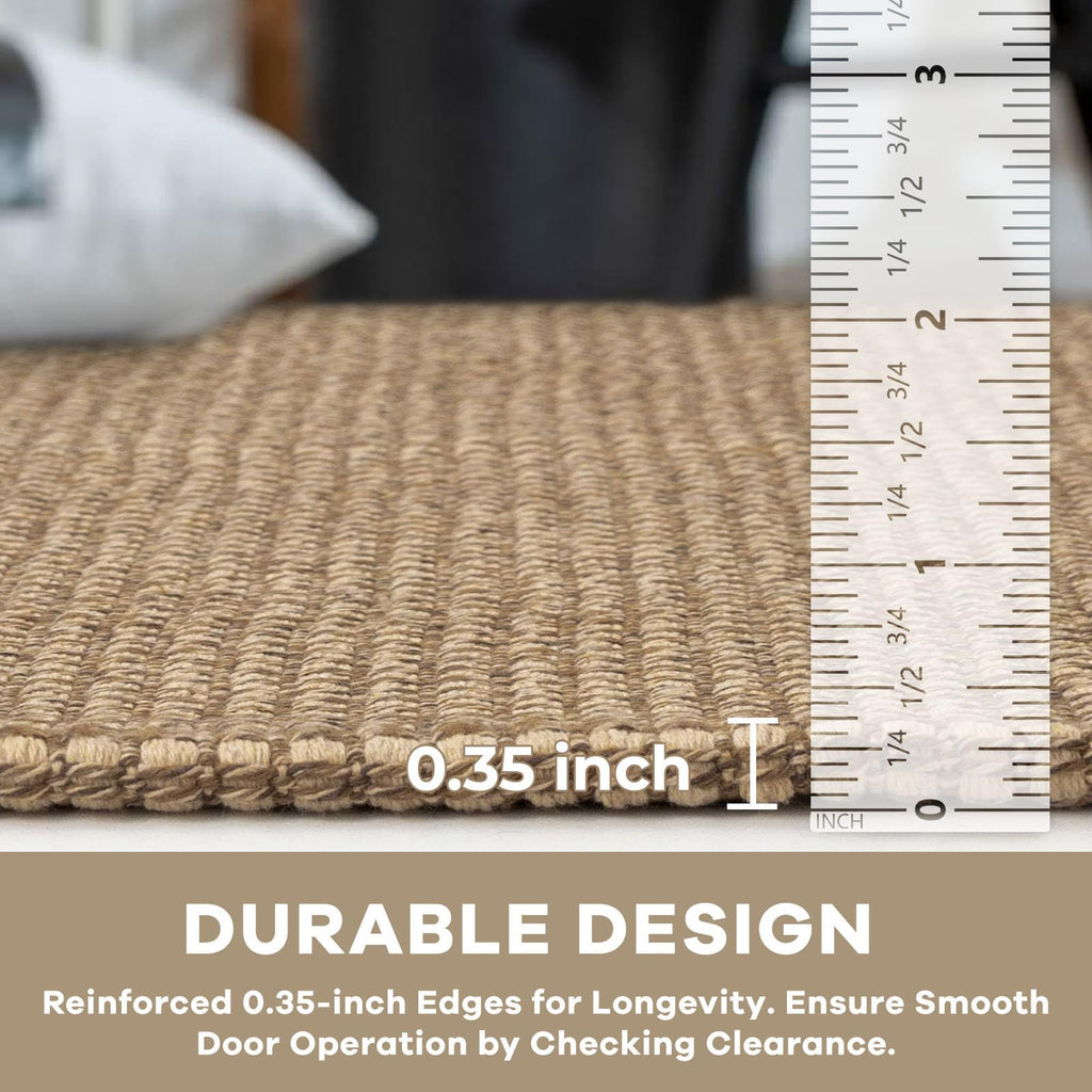 KOZYFLY Extra Long Runners for Hallways 3x20 ft Washable Kitchen Runner Non Slip Rubber Backed Hallway Rug Cotton Entryway Runner Rug Floor Carpet for Indoor Hall, Kitchen, Stair, Tan/Orange/Brown