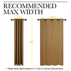 NICETOWN Sleek Blackout Curtains 90 inches Length for Windows, Noise Reducing and Block Draft Panels for Door Doorway Laundry Office Luxury Decor Theme (2 Panels, Gold Brown, W55 x L90 -Inch)