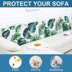 Smiry Printed Couch Cushion Covers, Stretch Soft Couch Covers for Sofa, Washable Non-Slip Sofa Slipcover Furniture Protector for Indoor and Outdoor (Backrest L, Green)