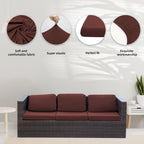 8 Pcs Outdoor Cushion Covers, Patio Sofa Cushion Covers Replacement