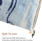 OPPODREAM Nautical Soft Area Rugs 5x7, Washable Blue Rug with Non Slip Backing, 5 x 7 Faux Cashmere Low-Pile 5x7 Carpet