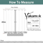 Yakamok Room Darking Curtains for Bedroom, Light Blocking Drapes Room Darkening Thermal Insulated Solid Grommet Panels for Living Room(38Wx45L, Greyish White, 2 Panels)