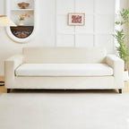 Couch Covers for 3 Cushion Sofa Pet Friendly Couch Cushion Covers Universal Sofa Covers Washable Stretch Slipcovers for Sectional Sofa (Texture Ivory White,Large Triple Seat Cover)