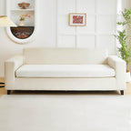 Disayu Couch Covers for 3 Cushion Sofa Pet Friendly Couch Cushion Covers Universal Sofa Covers Washable Stretch Slipcovers for Sectional Sofa (Texture Ivory White,Large Triple Seat Cover)