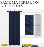 NICETOWN Blackout Draperies Curtains, Navy, 1 Pair, 34 x 36 inches, All Season Thermal Insulated Solid Grommet Top Blackout Curtains/Drapes for Kid's Room