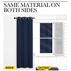 NICETOWN Navy Blackout Curtains for Sliding Door - 55 by 90, 2 Pieces, Blocking Out Sunlight Window Treatment Modern Design Grommet Curtain Panels for Dining Room