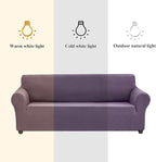Joccun Stretch Loveseat Couch Cover Slipcover, 1-Piece Sofa Cover for 2 Cushion Couch Spandex Jacquard Washable Furniture Protector Cover for Living Room,Kids,Pets（Loveseat,Grapeade）