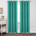 Joydeco Blackout Curtains 108 Inch Length 2 Panels Set, Thermal Insulated Long Curtains& Drapes 2 Burg, Room Darkening Grommet Drapes for Living Room Bedroom Window (W52 x L108 Inch, Peacock Blue)