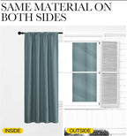 NICETOWN Greyish Blue Blackout Curtains Panels for Window, Thermal Insulated Rod Pocket Blackout Drapes/Draperies for Living Room (2 Panels, W62 x L63 inches)