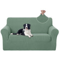 U-NICE HOME Loveseat Cover Stretch Couch Cover Sofa Slipcover, Cyan